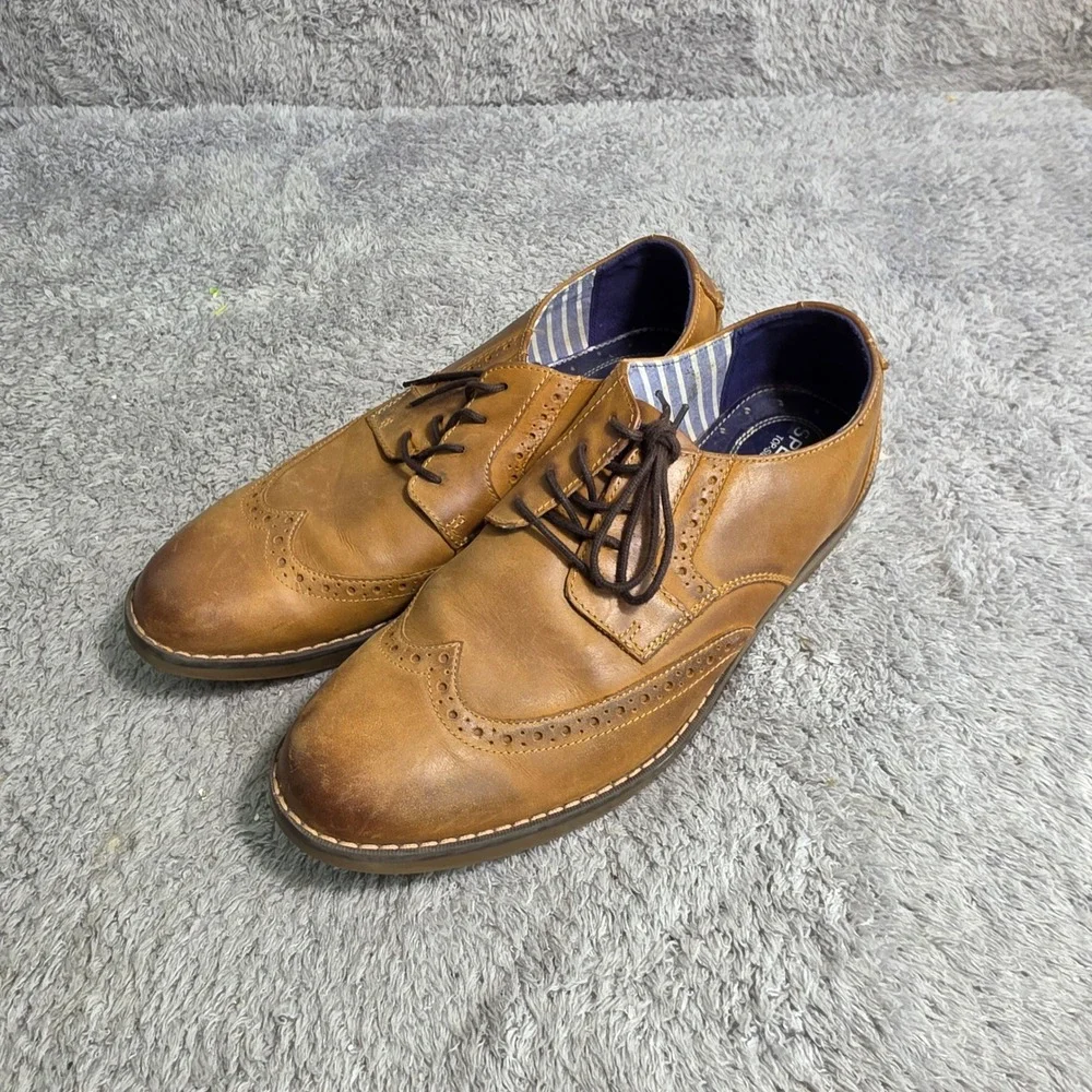 Sperry Wingtip Oxford Tan Leather Brogue Lace Up Shoes Loafers Mens‎ 10M